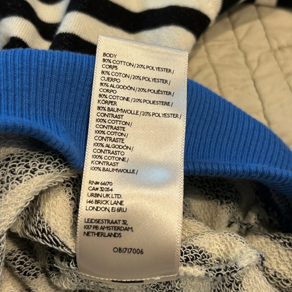 NWOT Free People Classic Striped Oversize Crewneck - Picture 7 of 11